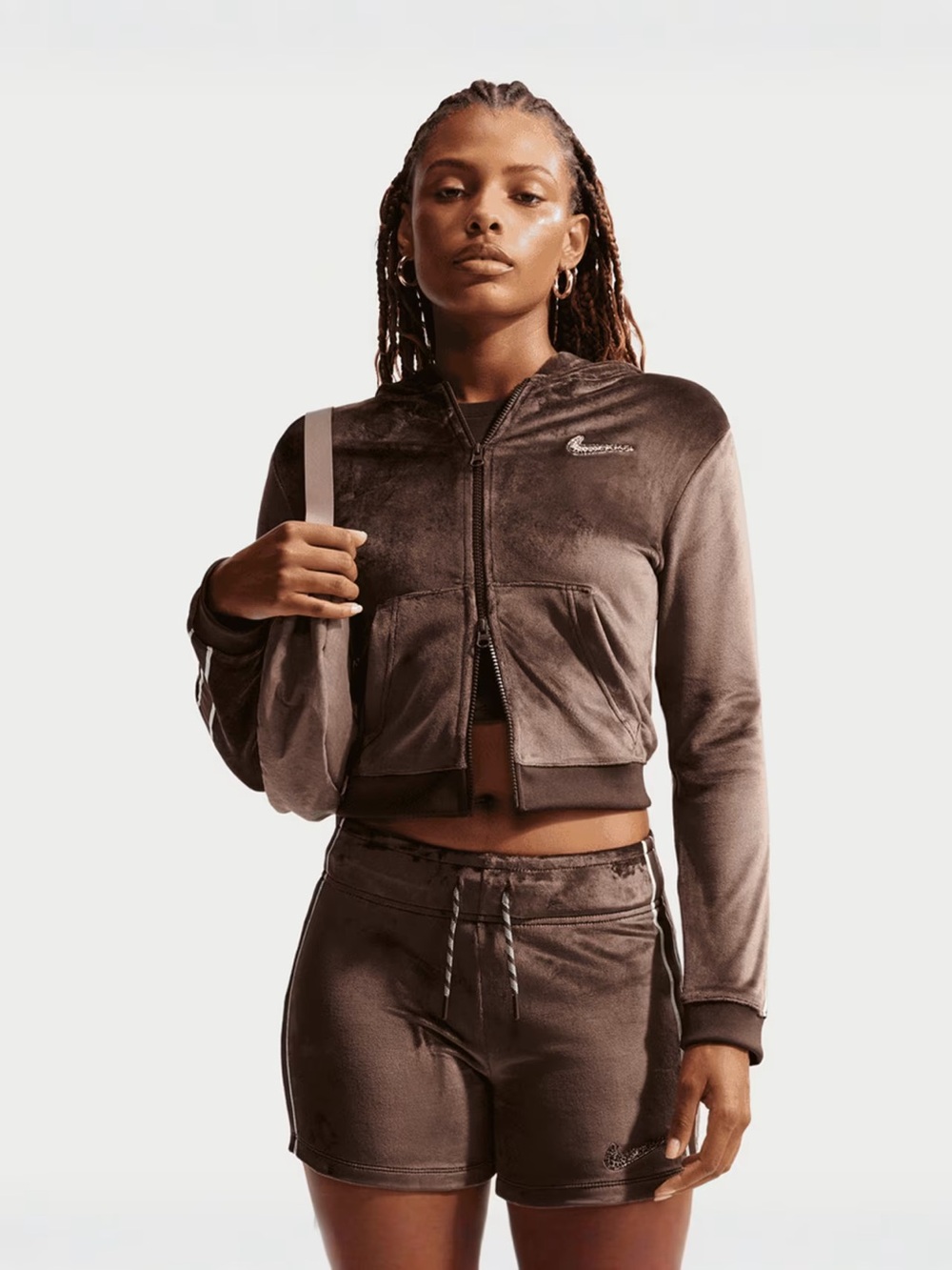 Nike Brown Velour Track Jacket